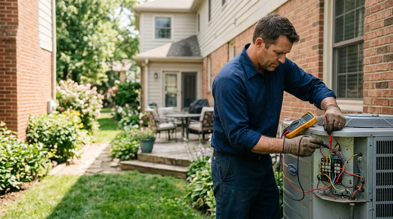 HVAC technician working near Hampshire, IL